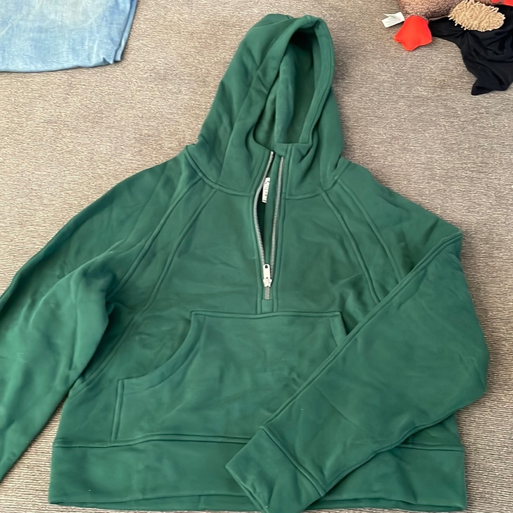 Green hoodie